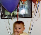 Six month birthday balloons
