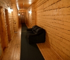 Lazy Bear Lodge hallway to room
