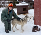 Mike and sled dog
