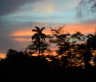 Sunset from car