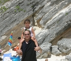 With Daddy on the rocks