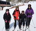 Girl skiers