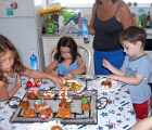 Making Mason's cake